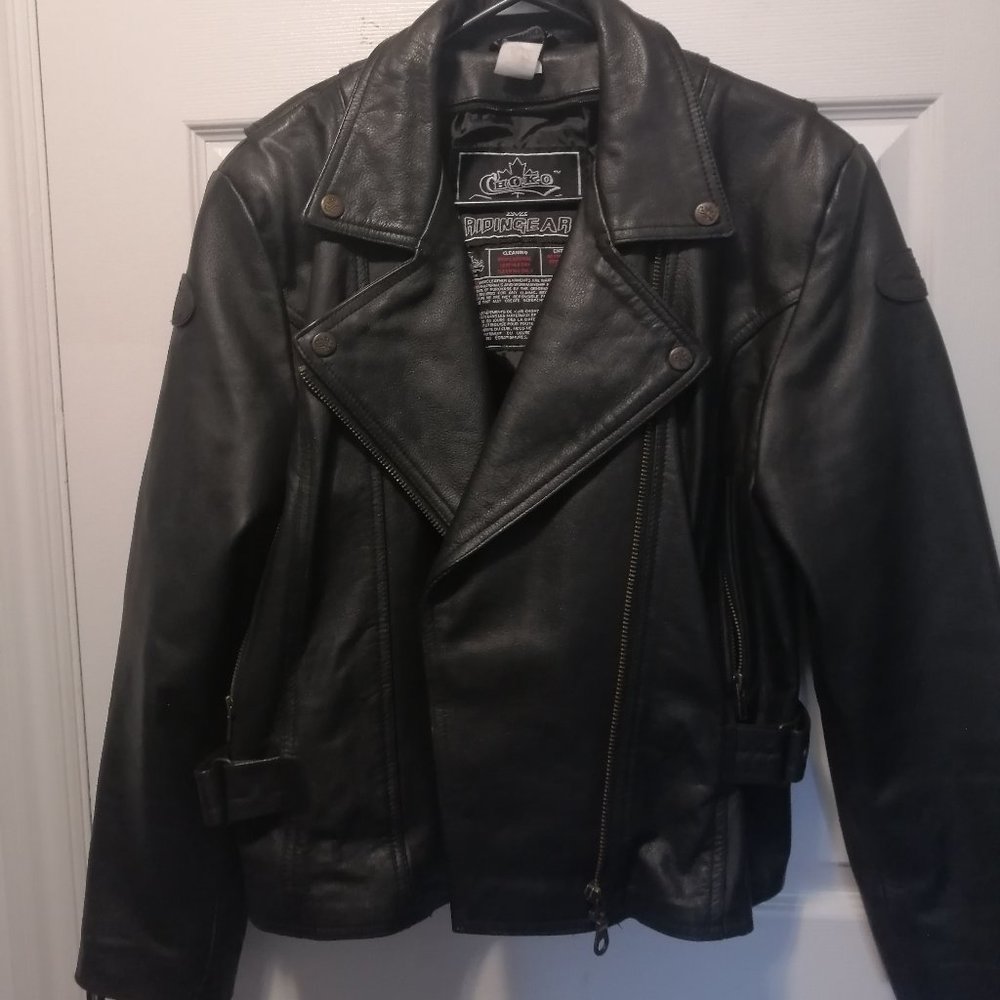 Vintage biker leather jacket